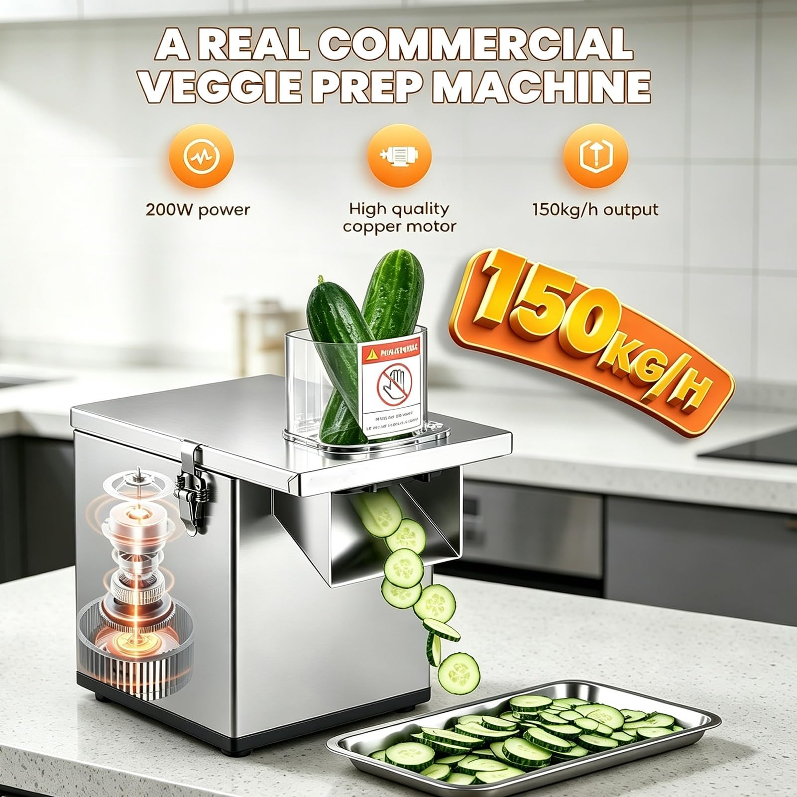 Cortadora De Verduras Comercial 3 En 1, Cortadora Eléctrica De Acero Inoxidable De 200 W, Máquina Para Rallar Y Cortar En Dados, Producción De 150 Kg/h Para Restaurante