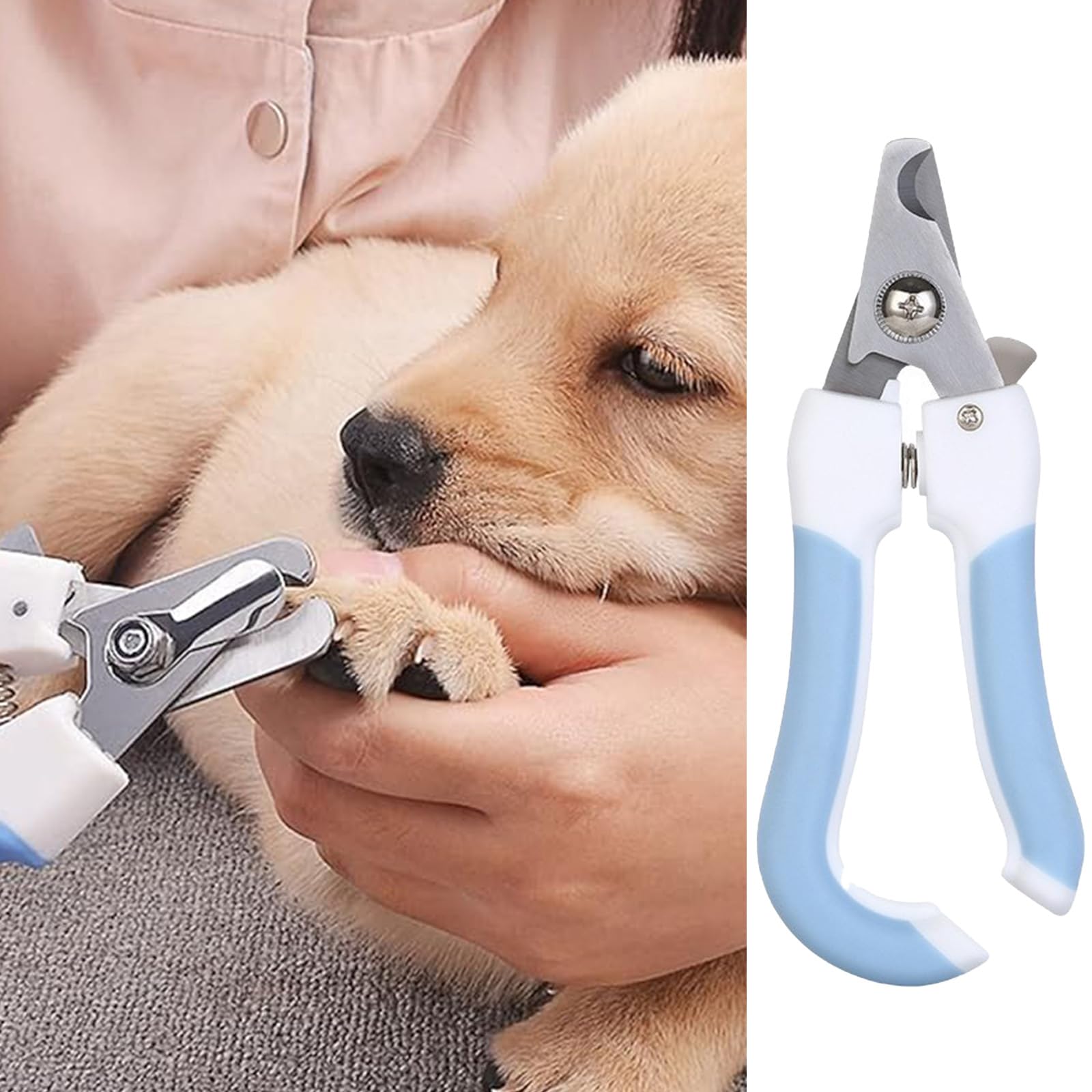 Pet Nail Clippers for Dogs and Cats Professional Grooming Tool with Safety Guard and Sharp Blades for Easy