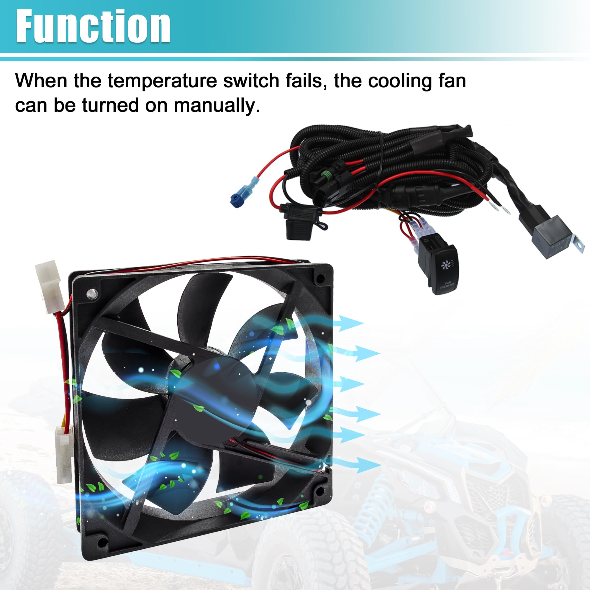 QUARKZMAN Kit Interrupteur Ventilateur Radiateur Pour Polaris Ranger