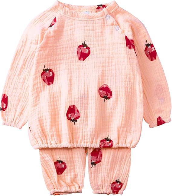 Amazon Co Jp ベビー パジャマ ルームウェア レジス 長袖 動物柄 上下セット 部屋着 新生児 赤ちゃん トップス ズボン セットアップ パンダ イチゴ柄 子供服 柔らかい ホーム ウェア 可愛い 肌着 寝間着 出産祝い 服 ファッション小物