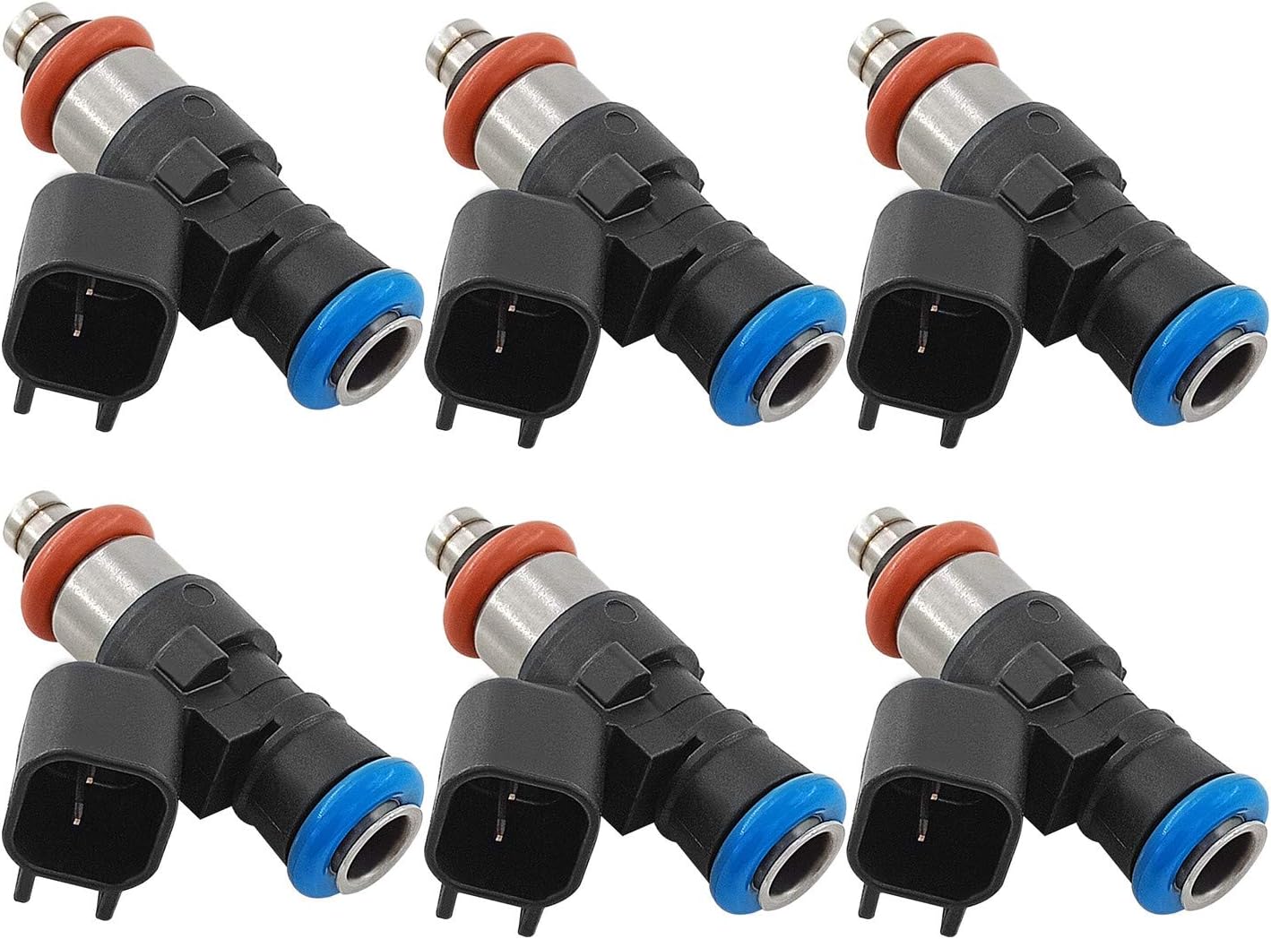 6 pcs 7T4Z 9F593-A Car fuel injectors. Gasoline injector Compatible for L incoln MKS, MKT, MKX MKZ E dge M azda Mercury 3.5L 3.7L V6 2007-2014 0280158091