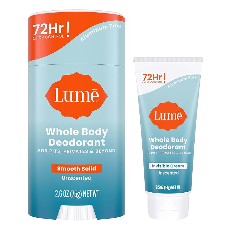 Desodorante corporal Lume sem fragrância com bastão e tubo mini