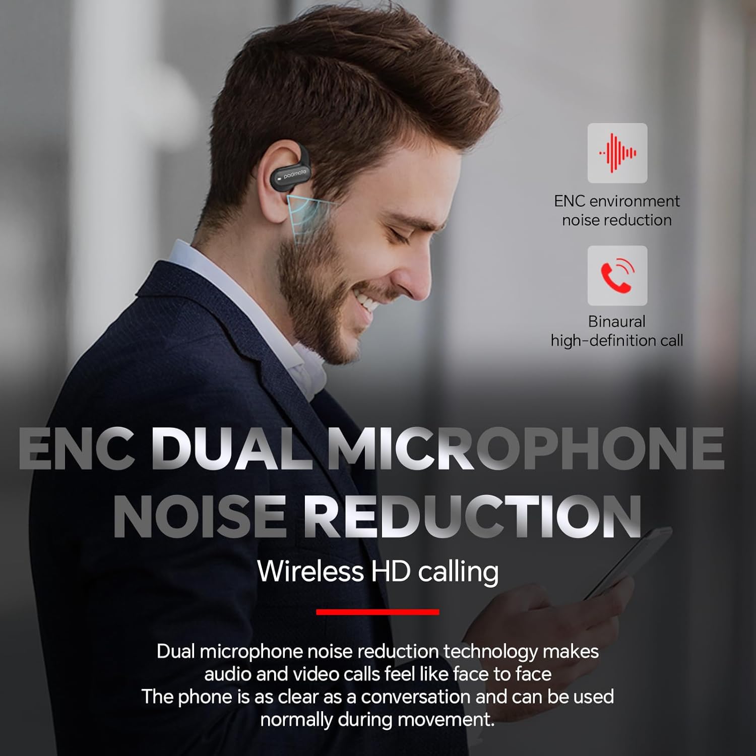 ENC Dual Microphone Noise Reduction feature