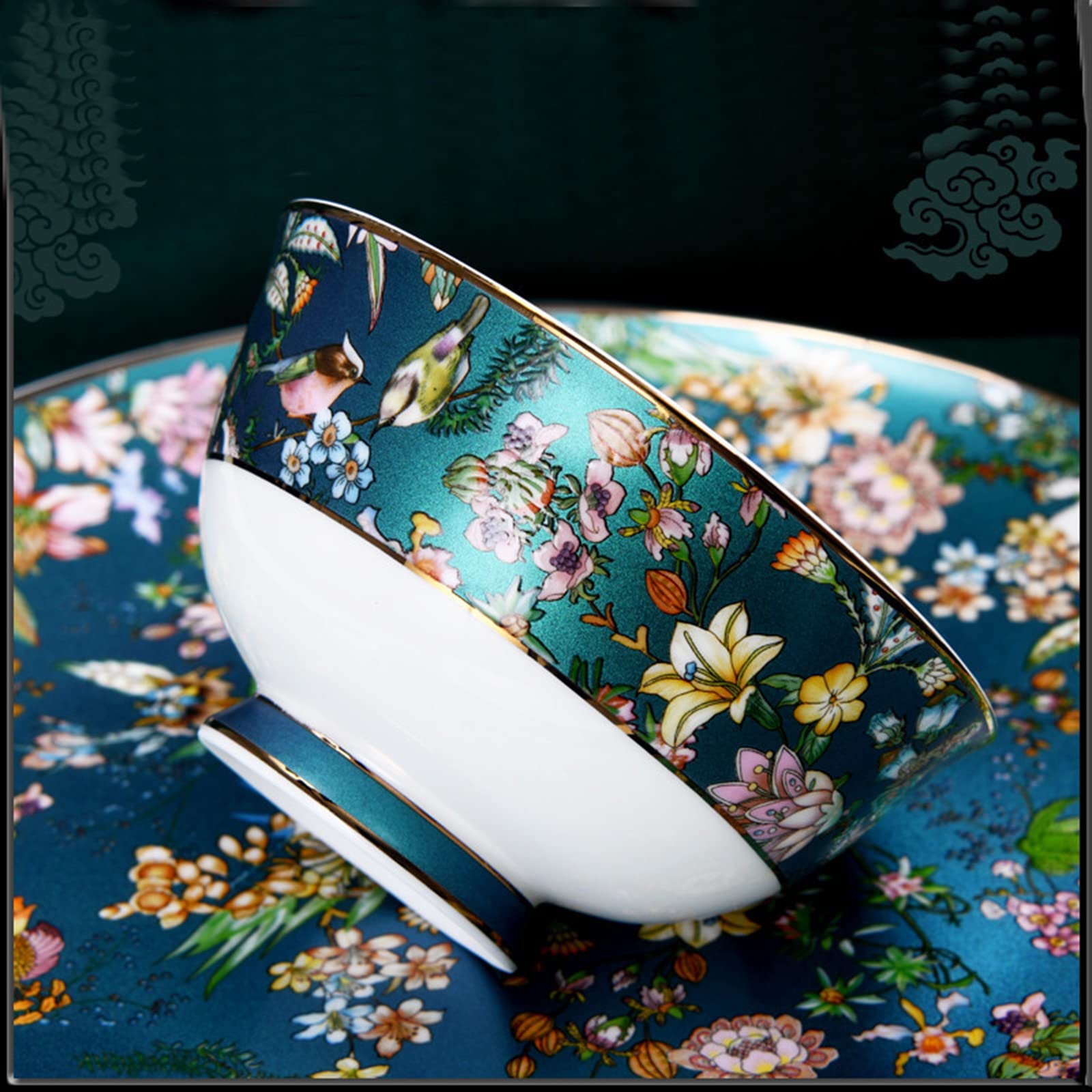70-częściowe zestawy obiadowe, zestaw obiadowy z porcelany Jingdezhen Palace dla 12 osób, luksusowy francuski zestaw ceramicznych talerzy obiadowych, rodzinna zastawa stołowa do hotelu