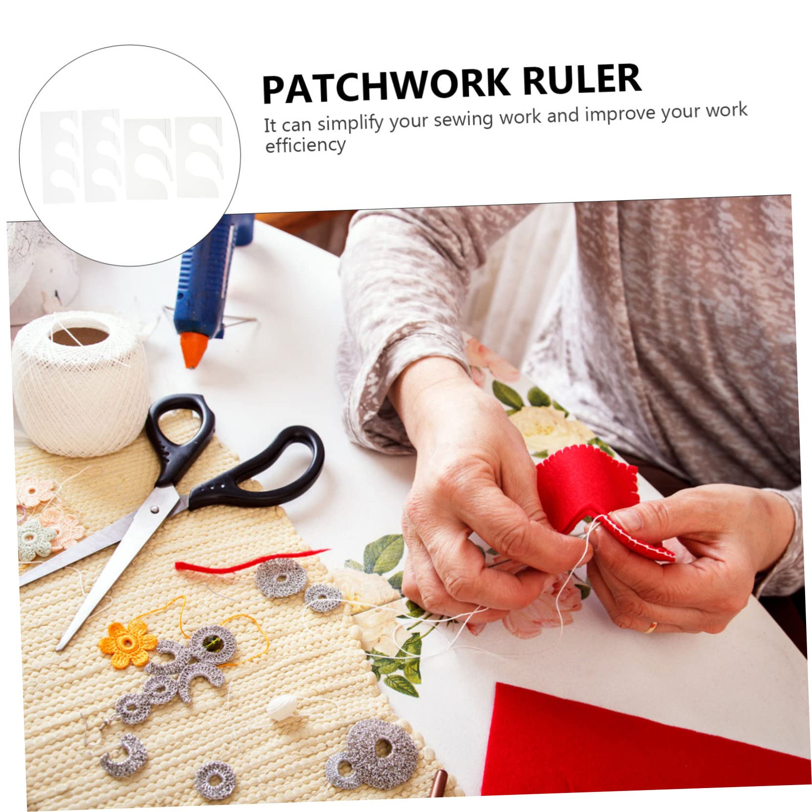 4stücke Patchwork-lineal Für Nählineal Aus Kunststoff Quiltlineal Für Näharbeiten Einfache Nähschablone Praktisches Nähhilfsmittel