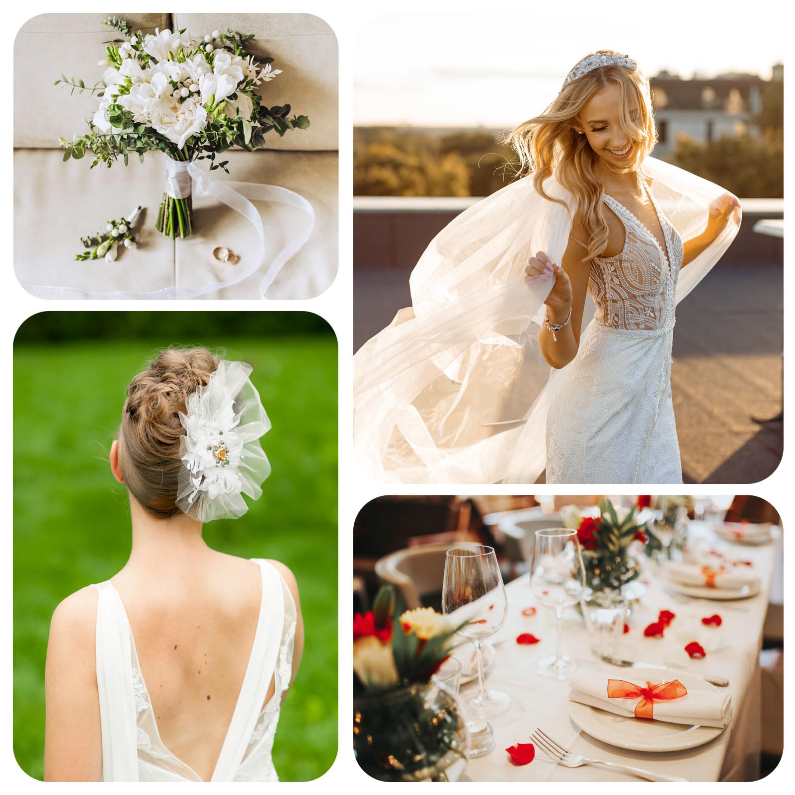 Crinolina In Poliestere 25 Iarde - Larghezza 3”, Blu Scuro Per Abiti Da Sposa E Costumi - Foto 4