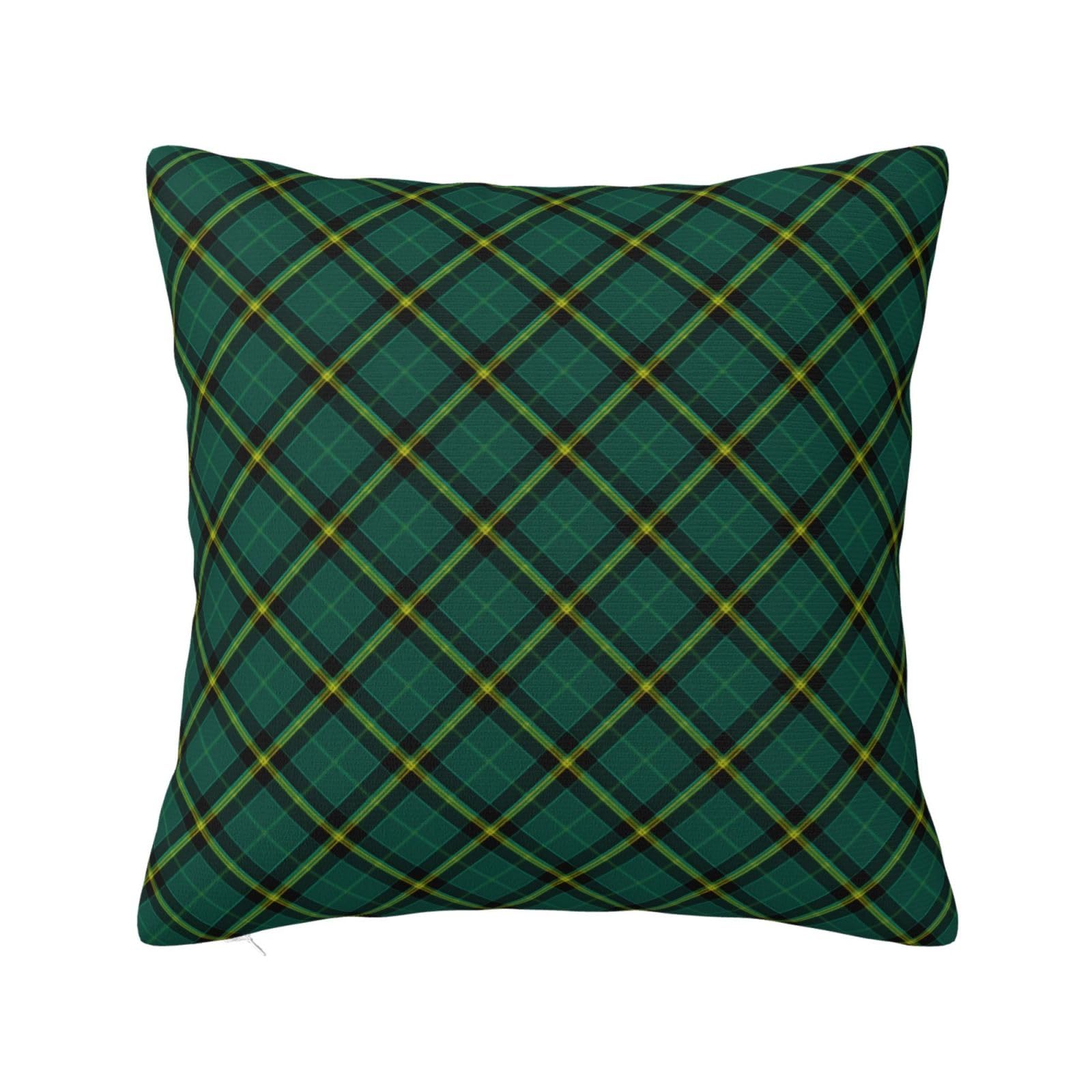 Clan Duffy Tartan Green Irish Plaid Pillowcase 16"x16"