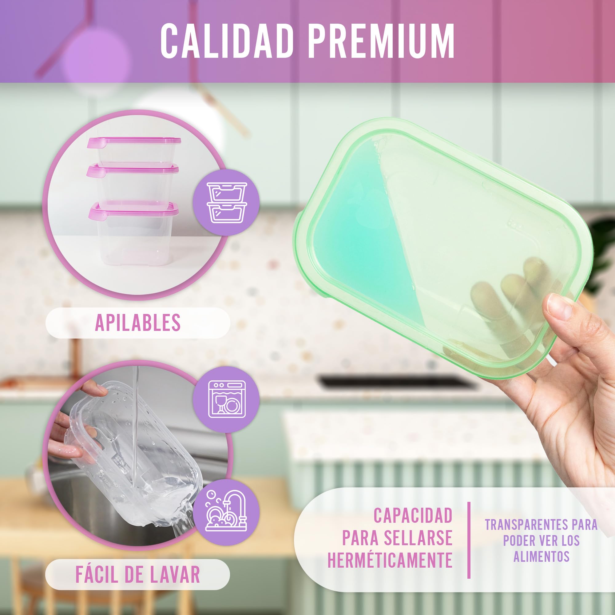 Contenitore per alimenti adatto al microonde Smart 0,5 l rosa AMBITION
