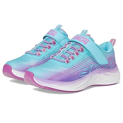 SKECHERS KIDS Go Run Accelerate Glitter Soul 303898L (Little Kid/Big Kid) Girls Shoes Aqua/Purple