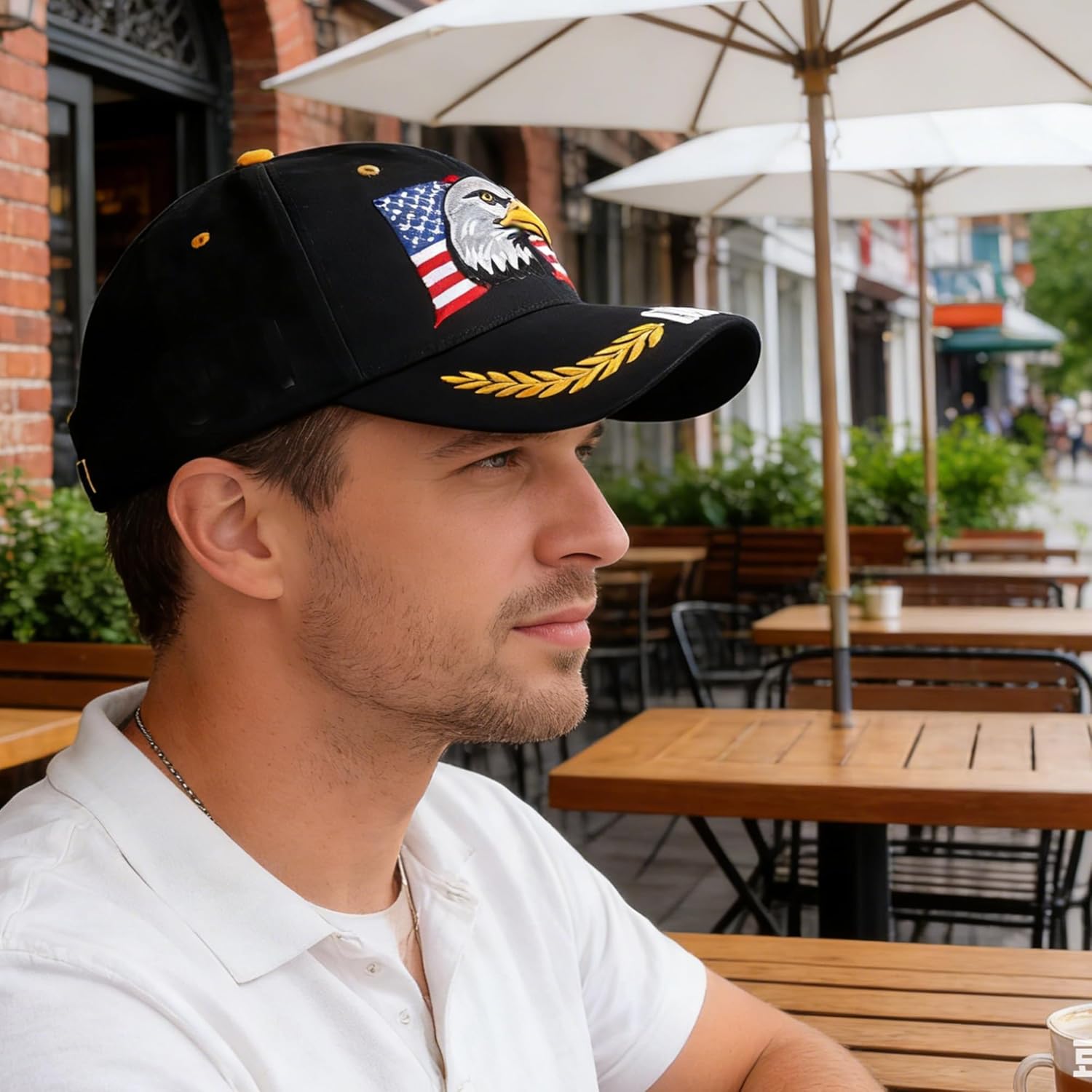 IZUS USA-Flag Eagles-Hat American Baseball-Cap Embroidered Base-Ball Dad Hat Cap for Men Women - Image 2