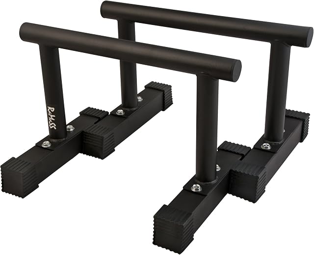 RAMASS Fitness Parallettes, for Gymnastics, Calisthenics, Bodyweight for home gym and commercial use