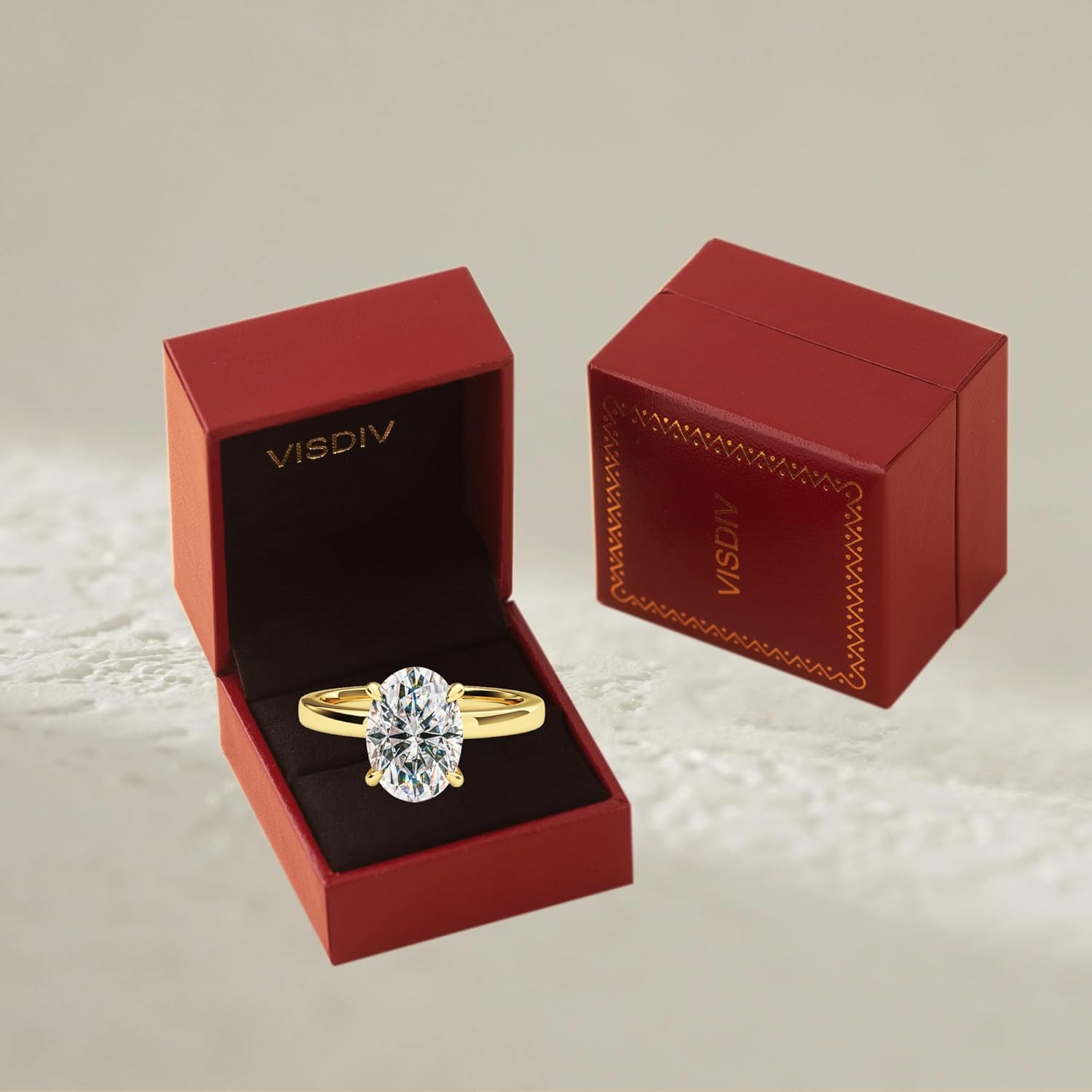 3CT Sterling Silver Engagement Rings AAAAA Cubic Zirconia CZ Wedding Promise Bands For Women Oval Solitaire Simulated Diamond Silver/Gold Size 5-10 - Image 5