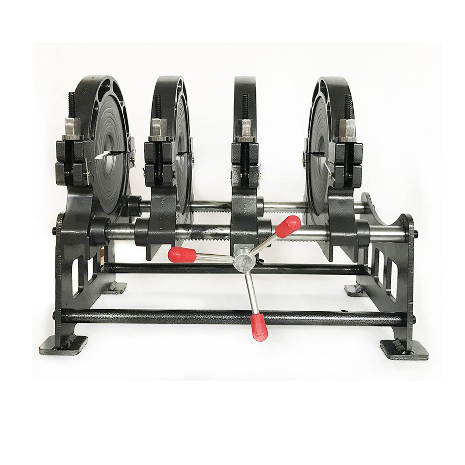 LGXEnzhuo Manual 4 Clamps Pipe Fusion Welder HDPE Butt Fusion Welding Machine PE PP PB PVDF Pipe Hot Melt Machine 110V 90-250mm