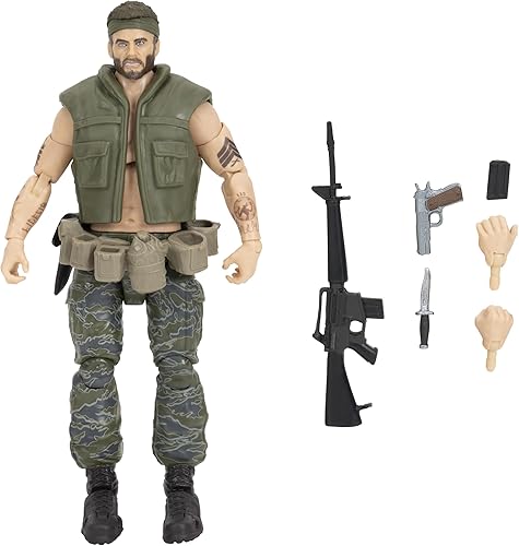 Miniatura 2 de Call of Duty Frank Woods (edición endurecida) - Figura articulada de 6.5 pulgadas con manos intercambiables y accesorios de armas