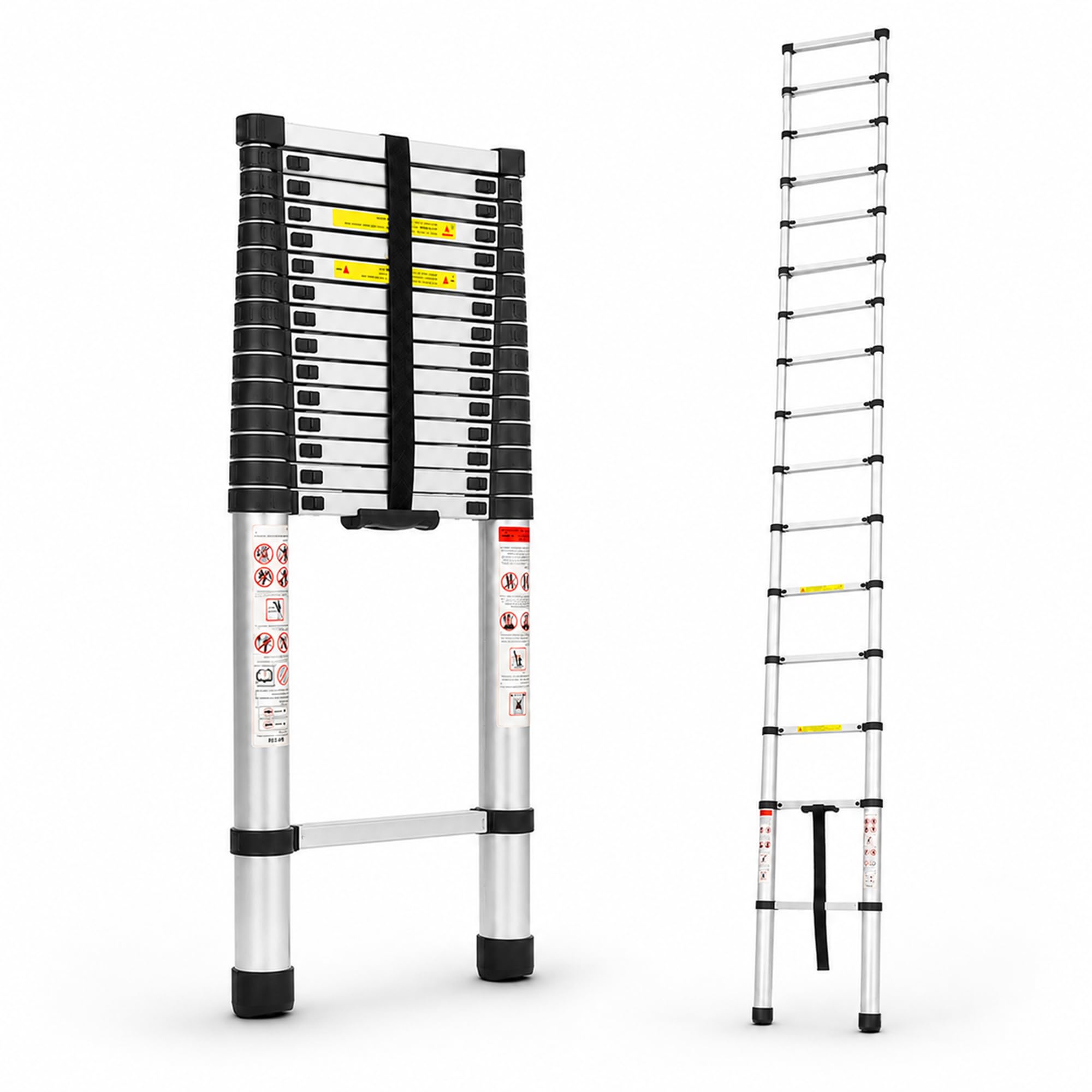 Robustt 12.5 FT / 380 Cm Telescopic Folding Ladder | 150 kg Load Capacity| Locking Steps| Collapsible | Portable Ladder for Home, Construction and Outdoor use | 2 Years Warranty — Amazon image 14