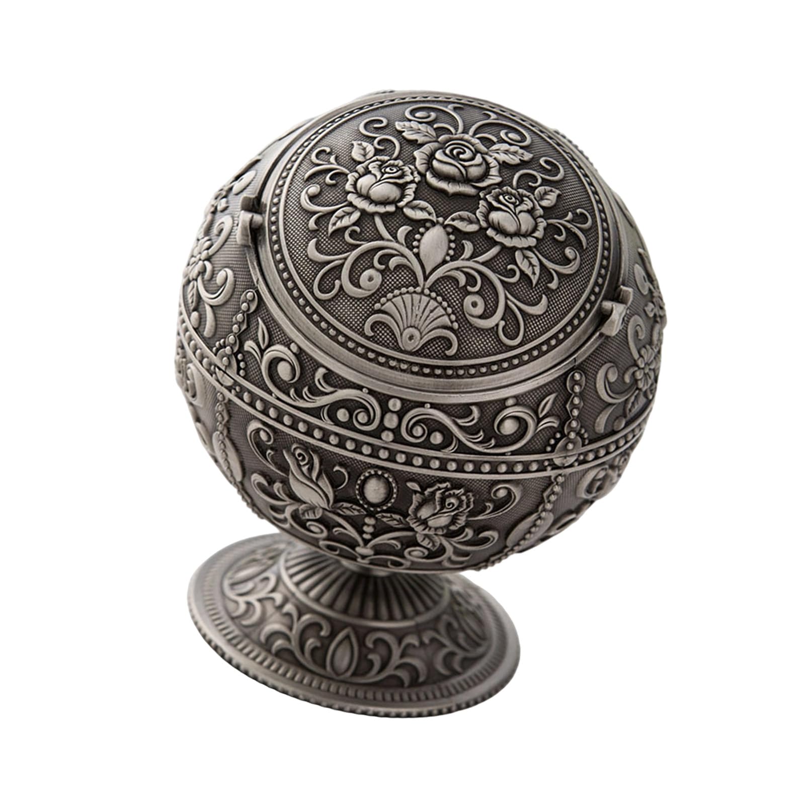 PIEXANGH Windproof Ashtray with Lid Earth Ashtray Simple Cleaning Process Home Decoration Metal with Lid