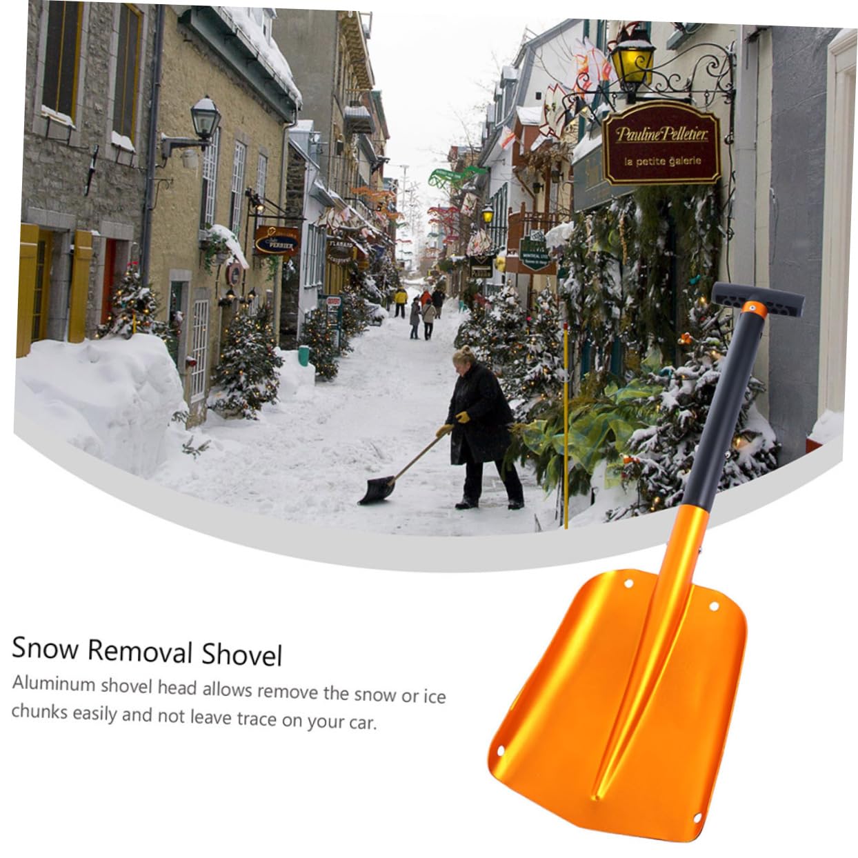 Pelle à Neige en Alliage D'aluminium Pliante Rétractable pour Voiture