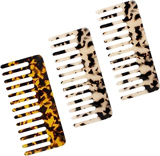 3 PCS Large Hair Detangling Comb, Wide Tooth Comb Detangling Styling Comb No Handle Detangler Comb for Thick and Straight Curly Hair