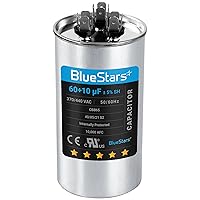 Vista 16 de [Listado UL] BlueStars 10 uF ± 5% MFD 370/440V CBB65 CBB65A Pieza de Repuesto de Capacitor de Arranque y Funcionamiento Ovalado - Capacitores