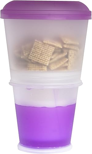 Recipiente de alimentos para cereales, azul, púrpura, (II-202)