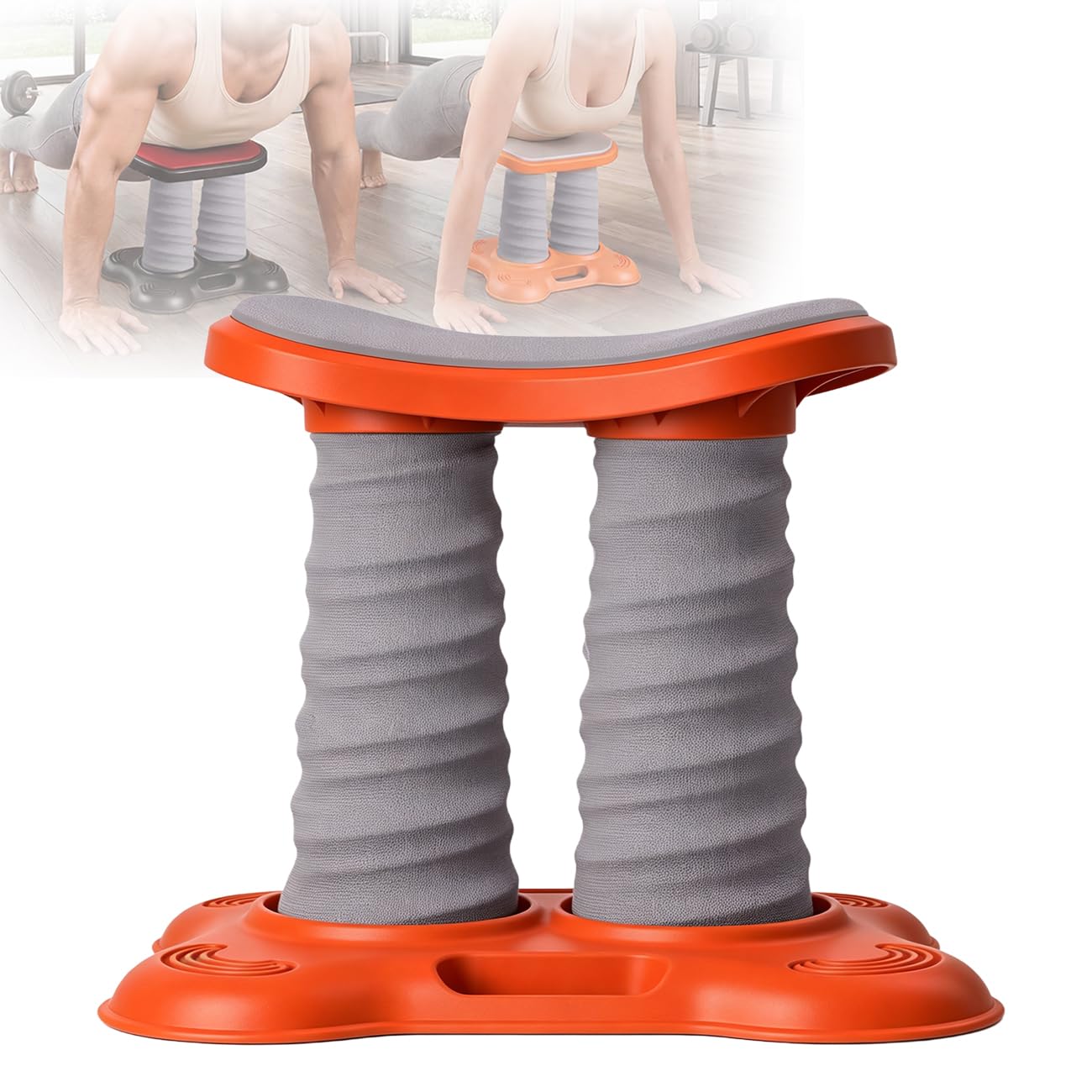 Push Up Assist Trainer A Molla per Allenamento della Forza Orange,Double Spring