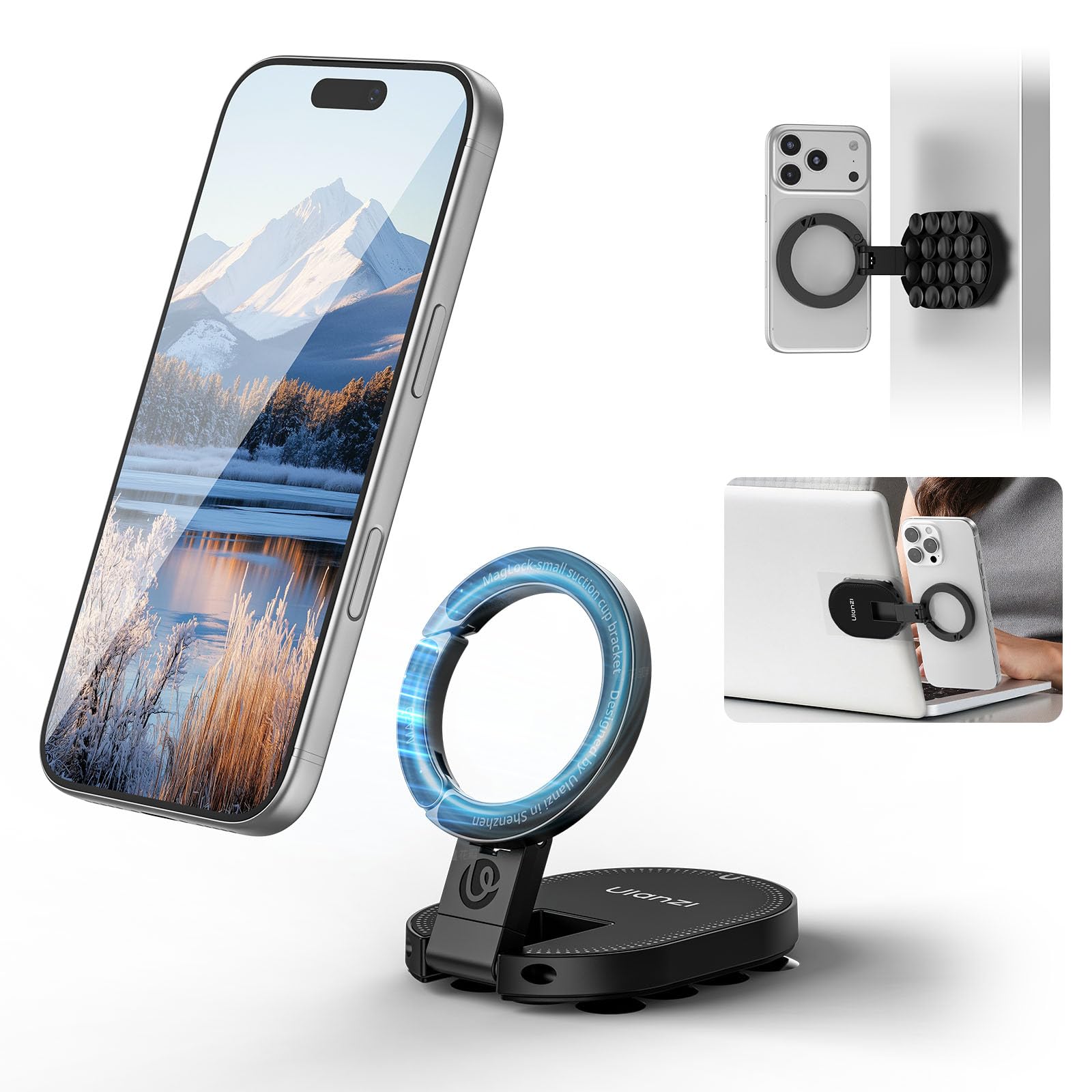 Ulanzi Maglock magsafe用吸盤式スマホホルダー 磁気マグネッ…