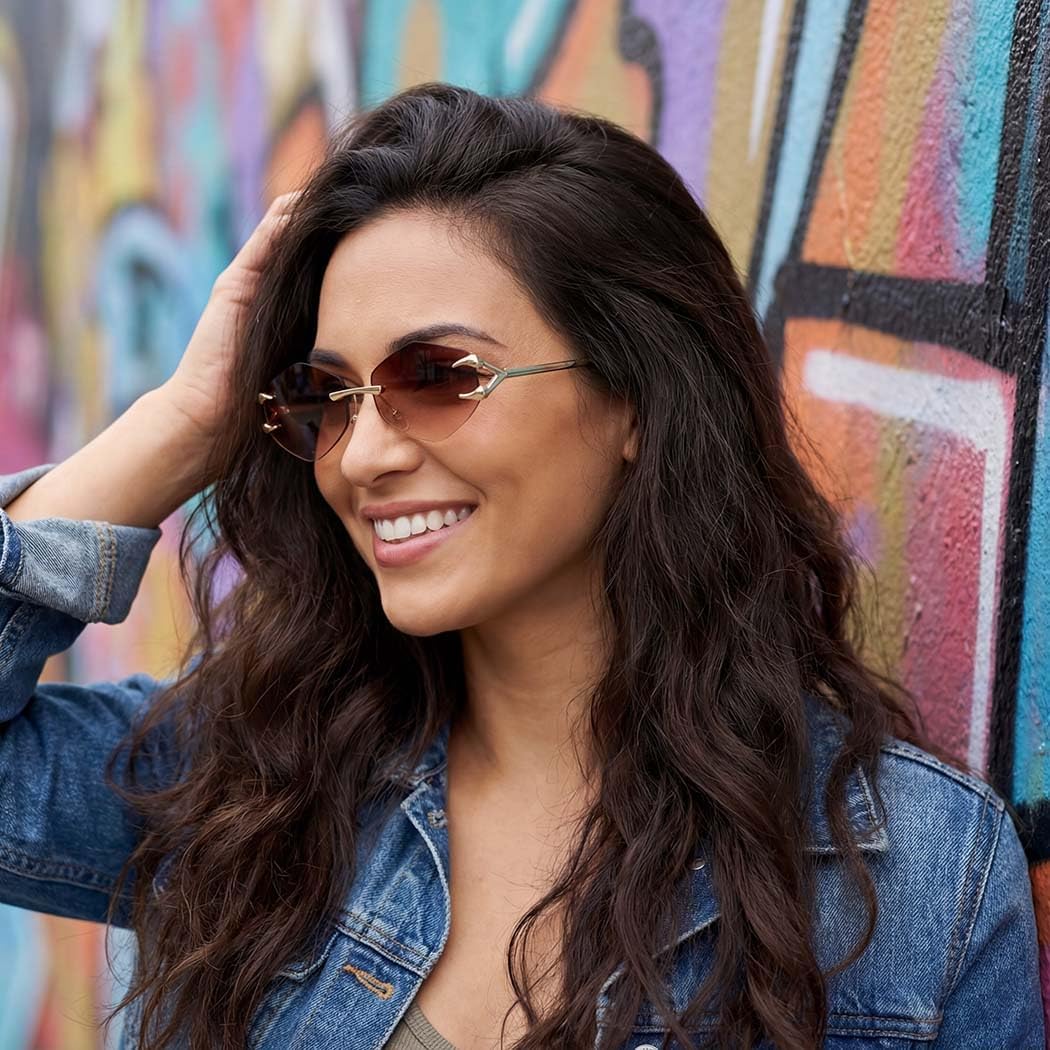 Woeoe Retro Cat Eye Sunglasses for Women Oval Shades Sun Glasses UV400 Protection - Image 2