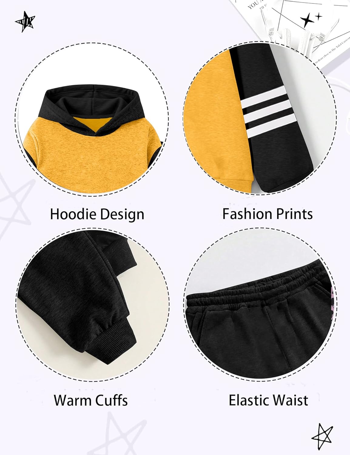 Toddler Boy Clothes Long Sleeve Colorblock Hoodie Sweatsuits Tops and Pants 2Pcs Winter Outfits Boys Fall Clothes - Image 5