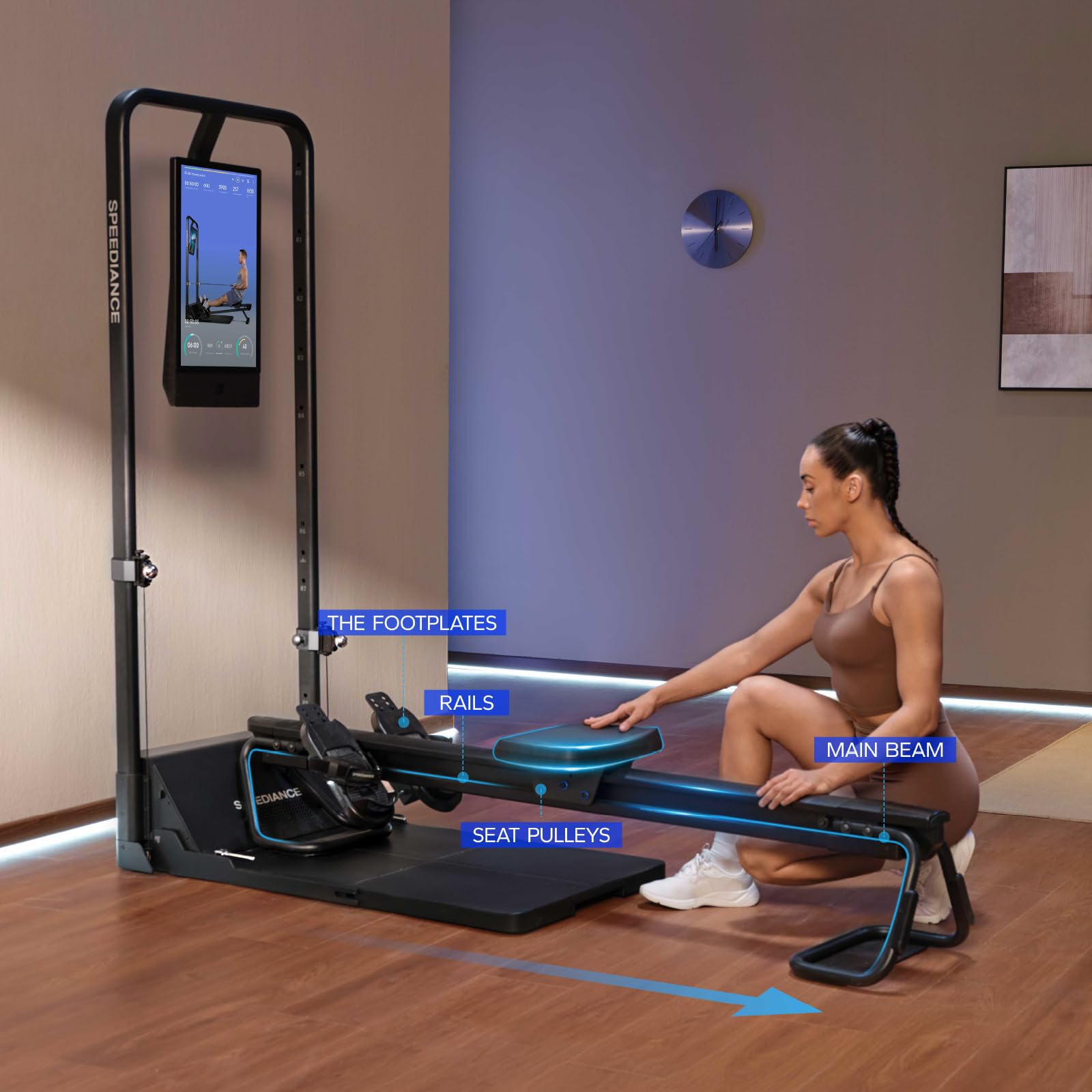 Speediance AeroRow 2 Ruderbank (2.0) – Leise, Stabil & Platzsparend für Ganzkörper-Cardio mit Gym Monster