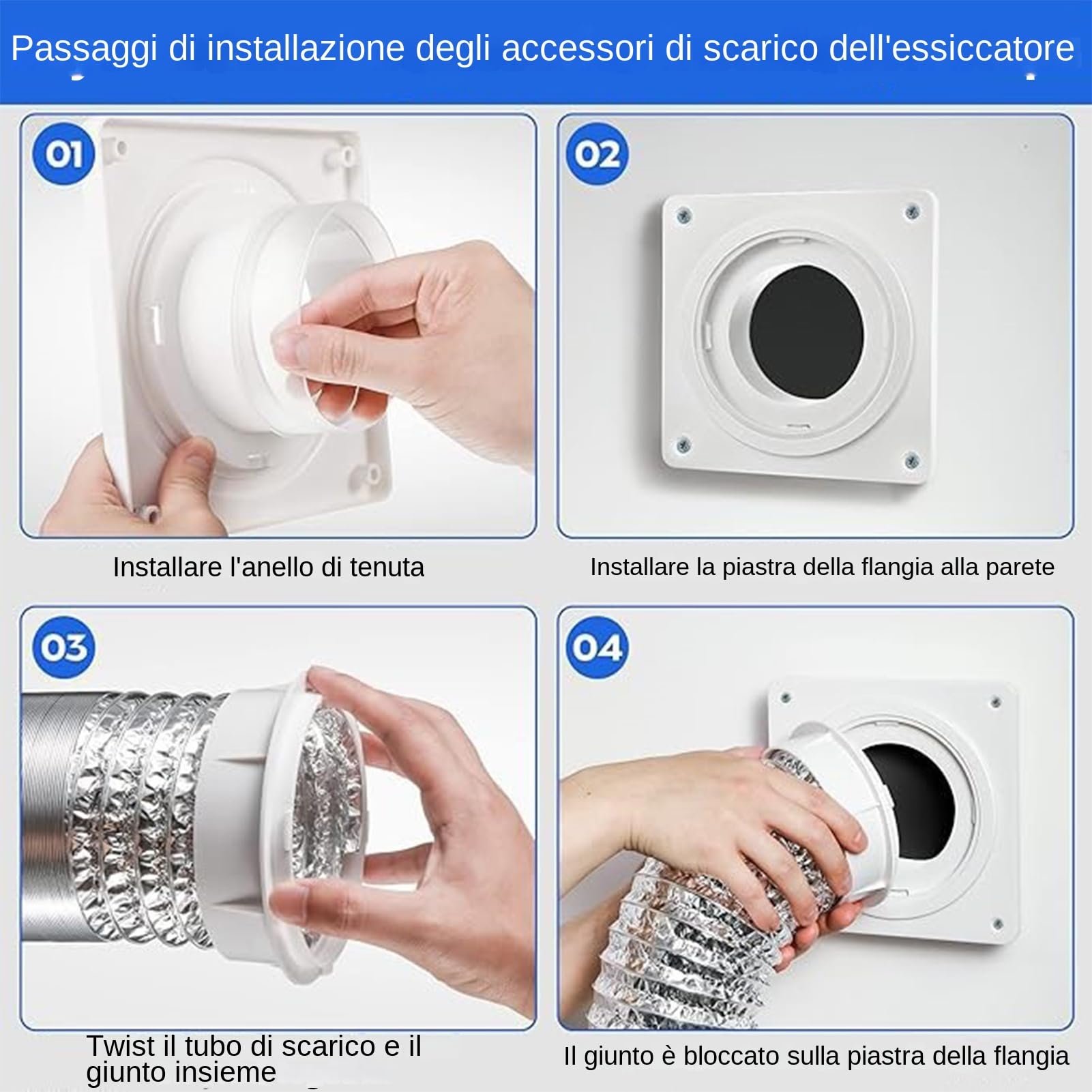 Kit Finestra Portatile per Aria Condizionata,Kit Sfiato Asciugatrice per Interni - Piastra di Collegamento per Ricambi di Lavatrice e Ventilatori di Scarico e Condizionatore per Cucina Camera da Letto