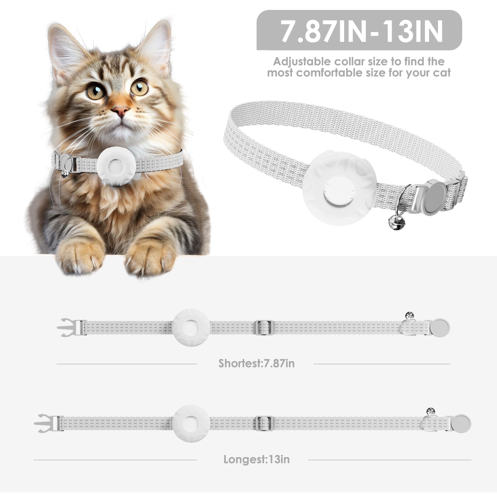 Localizzatore GPS per gatti (solo iOS), mini localizzatore GPS per gatti, localizzazione in tempo reale, senza canone mensile, compatibile con Apple Find My, anti-smarrimento, tag per veicoli, animali