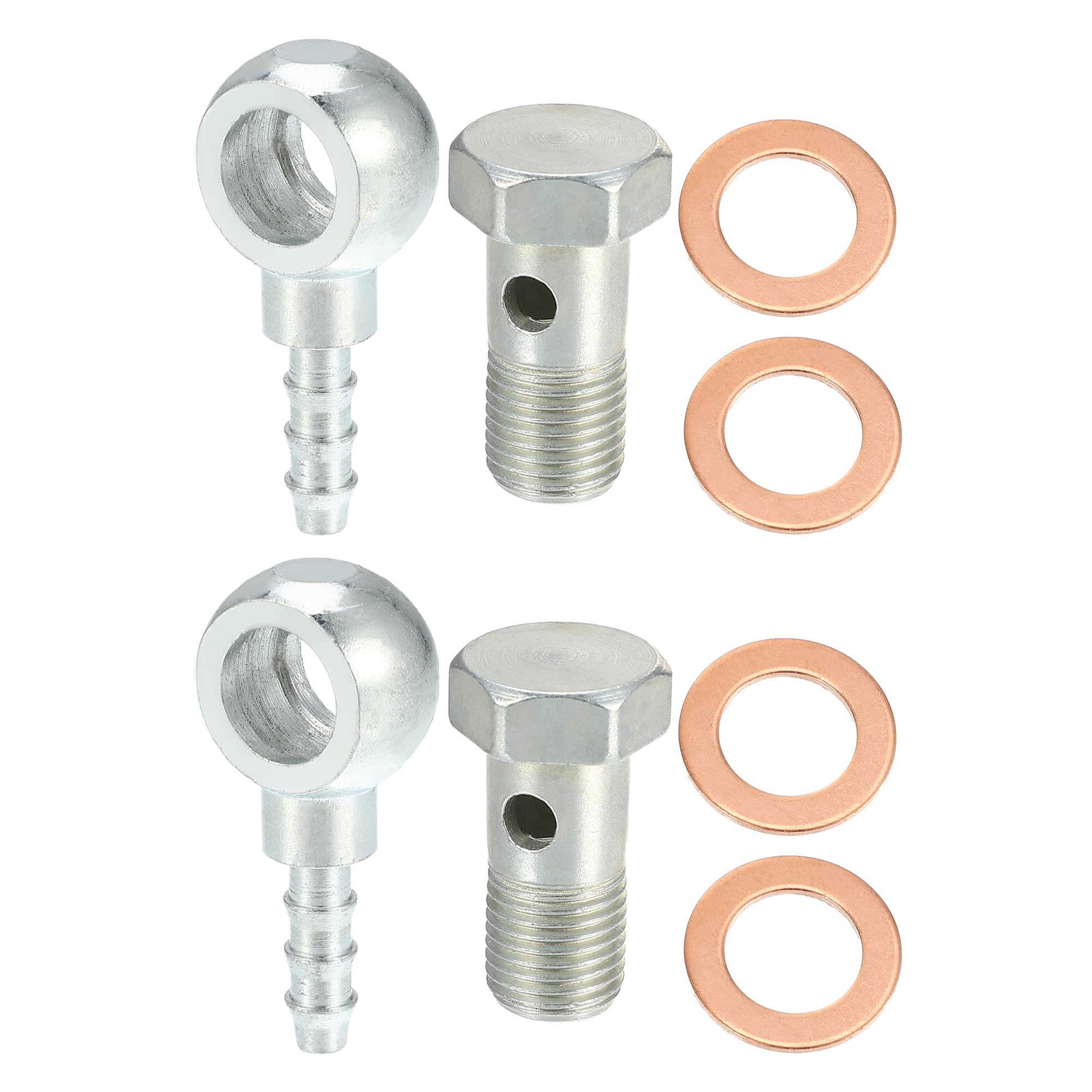 QUARKZMAN 10 mm Diámetro M10x1 Coche Banjo Conexión Adaptador con Arandelas - 8 Uds.