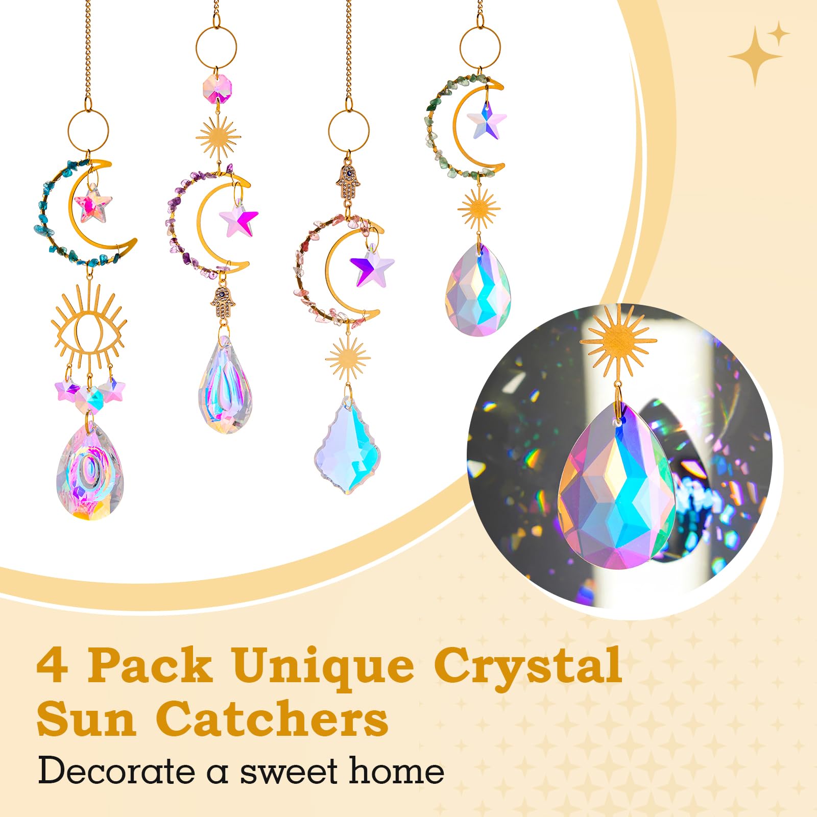 Attrape-soleil En Cristal,prisme Suspendu,arc-en-ciel,carillon à Vent,arbre De Vie,voiture