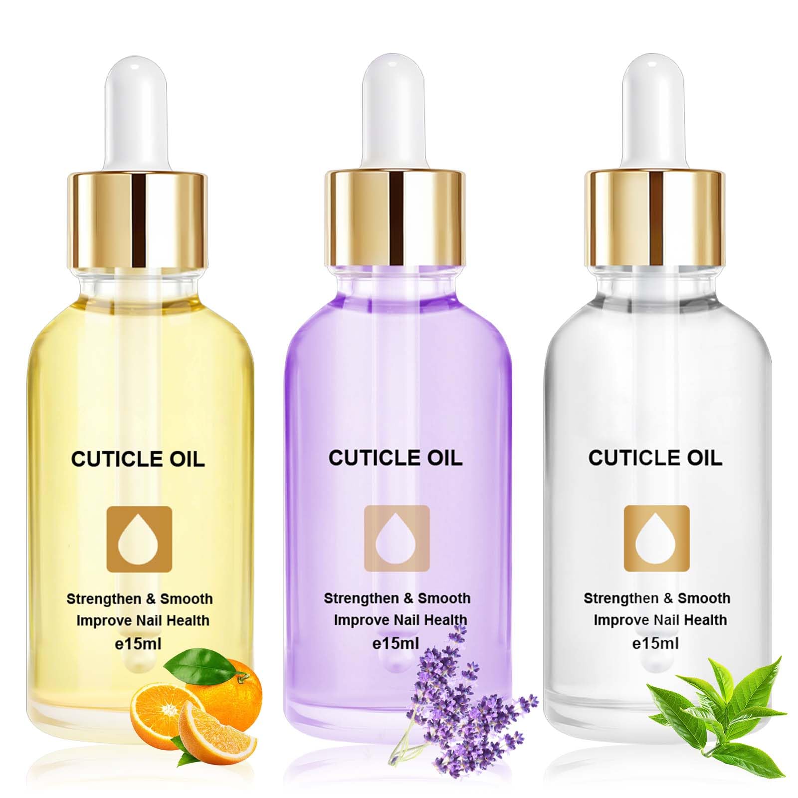 LOPHE Hydrating Cuticle Oil, 3pcs Cuticle Oil for Nails Nail and Cuticles Oils Contain Vitamin B, Moisturizes Cuticles