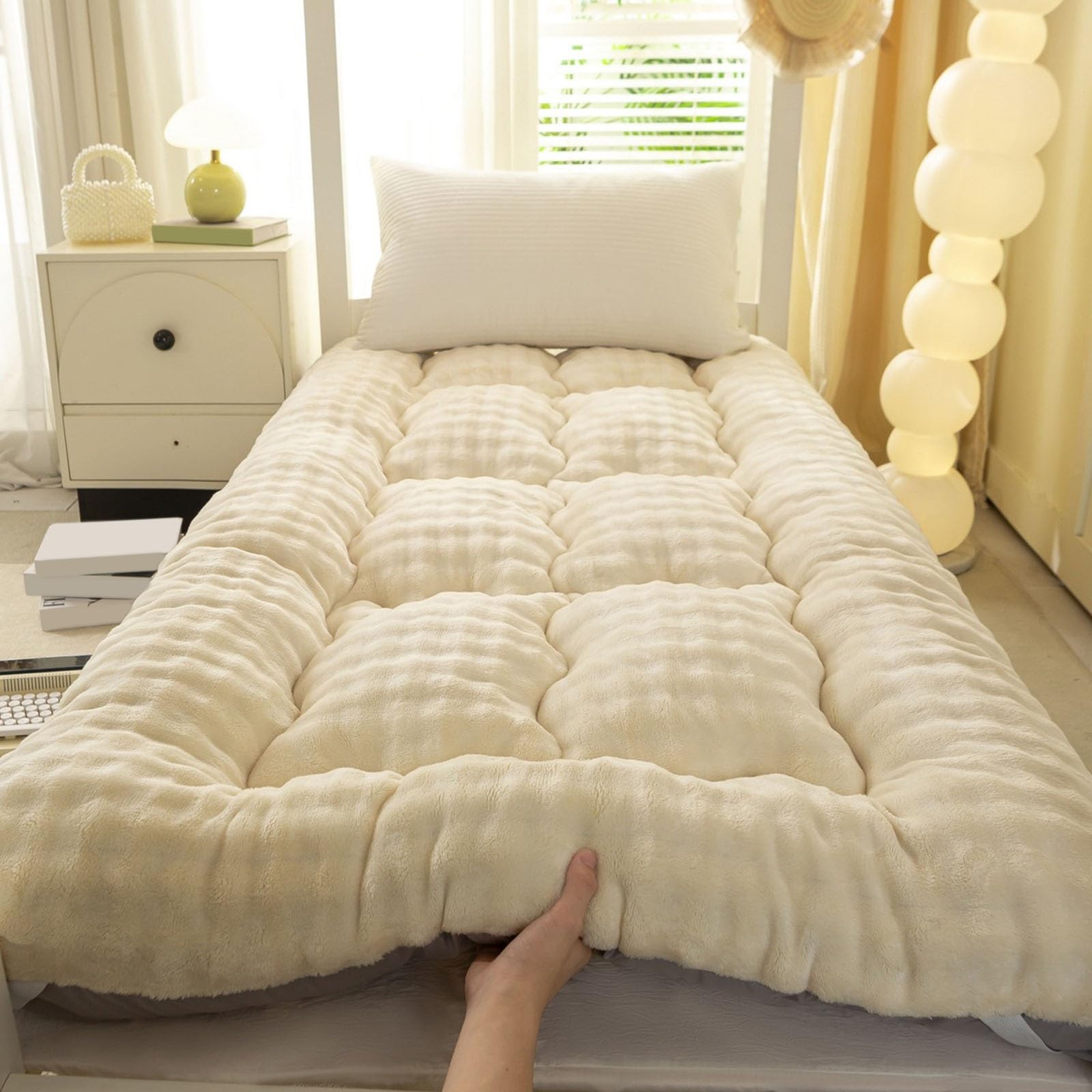 Materasso Futon Giapponese Soffice Morbido Con Design a Fascia Elastica