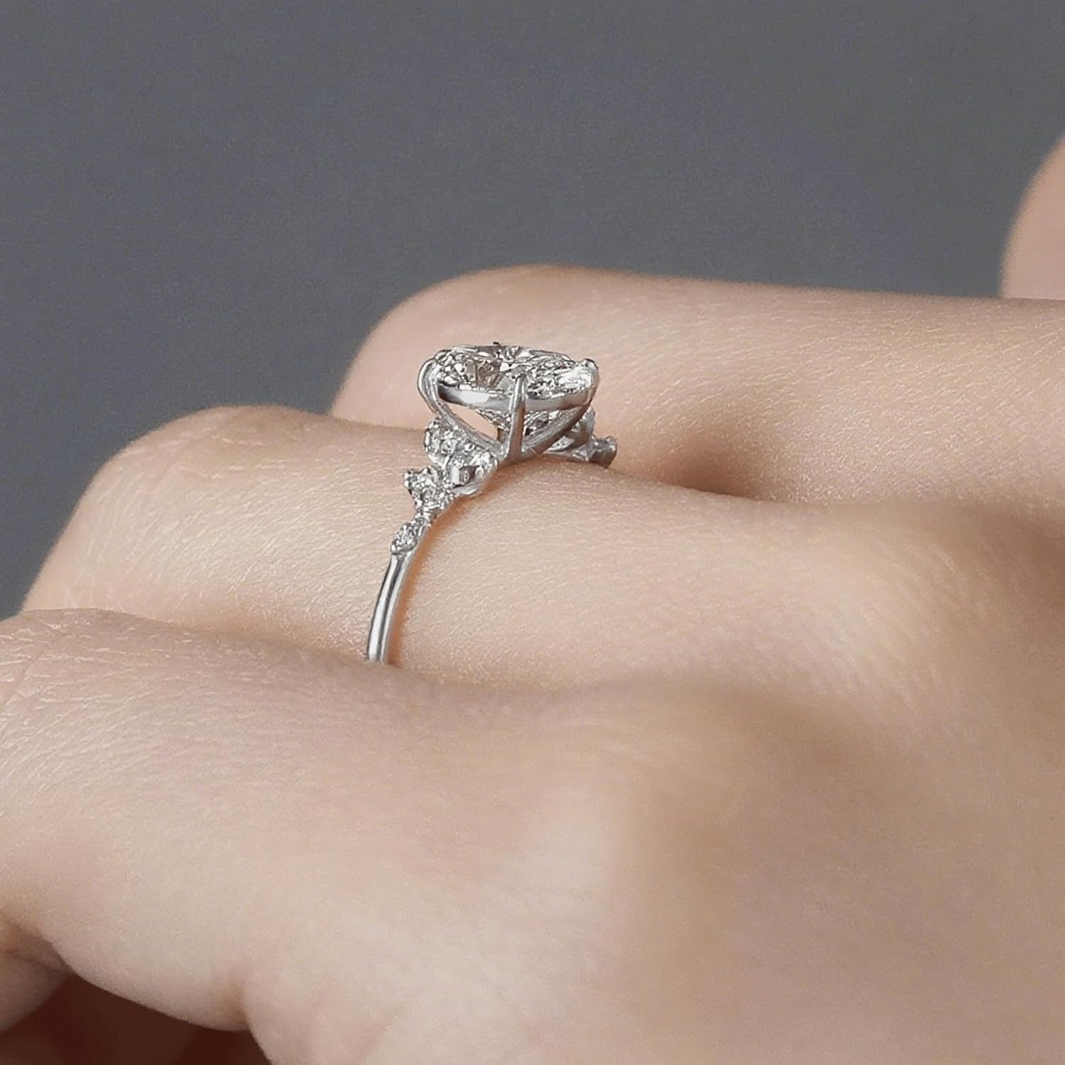 1CT/2CT/3CT 14K Gold Plated 925 Sterling Silver Oval Cut Engagement Rings Solitaire Cubic Zirconia CZ Wedding Promise Bands For Women Size 5-9 - Image 2