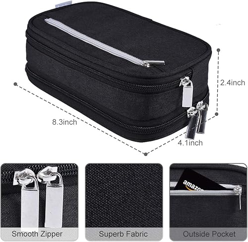 Miniatura 4 de Estuche grande para lápices de gran capacidad, bolsa para lápices con 3 múltiples comparaciones, soporte para bolígrafos de alto almacenamiento