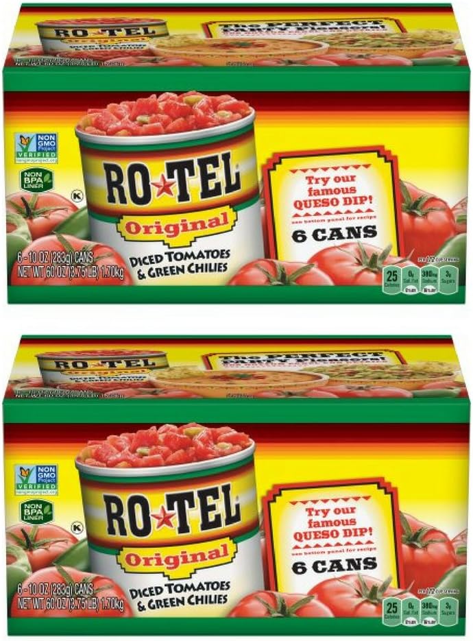 Amazon.com : Rotel Original Diced Tomatoes & Green Chilies 10oz (2 pack ...