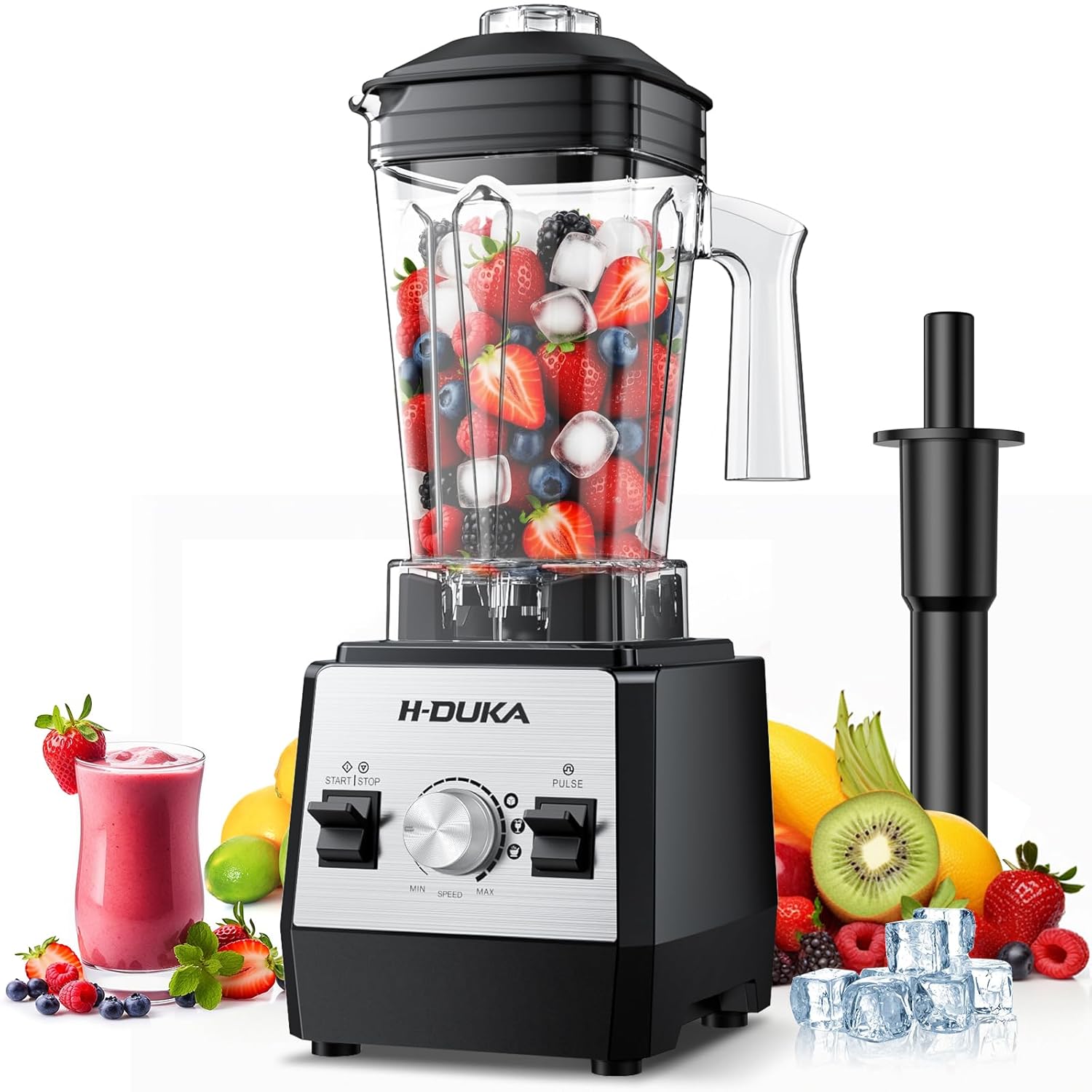 Blender for Smoothies 64 oz Capacity Countertop Blenders for Kitchen Powerful Smoothie Blender with BPA Free Container, Ice Crushing, Frozen Drinks, Puree, Protein Shakes,Dishwasher Safe image 1