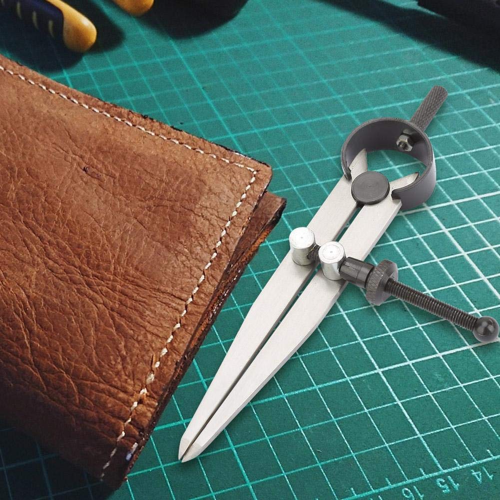 100mm Lederen Divider Lente Roterende Scratch Craft Tool Verstelbare Leathercraft Kompas DIY Naaien Gereedschap