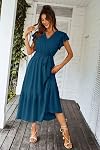 PRETTYGARDEN Robe d'été pour femmes Floral Boho Maxi Robe courte encolure V Col Ruffle longue plage fluo Robes d'invitées de mariage