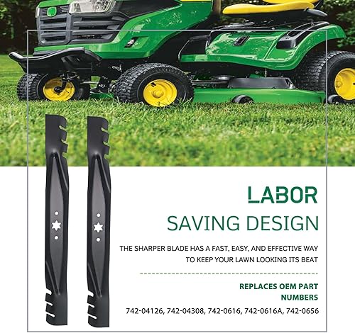Miniatura 2 de KEDAKEJI Cuchillas de mantillo Gator 942-0616A de 42 pulgadas para Cub Cadet, MTD, Troy Bilt, Craftsman reemplaza al OEM no. 942-0616 742-0616A