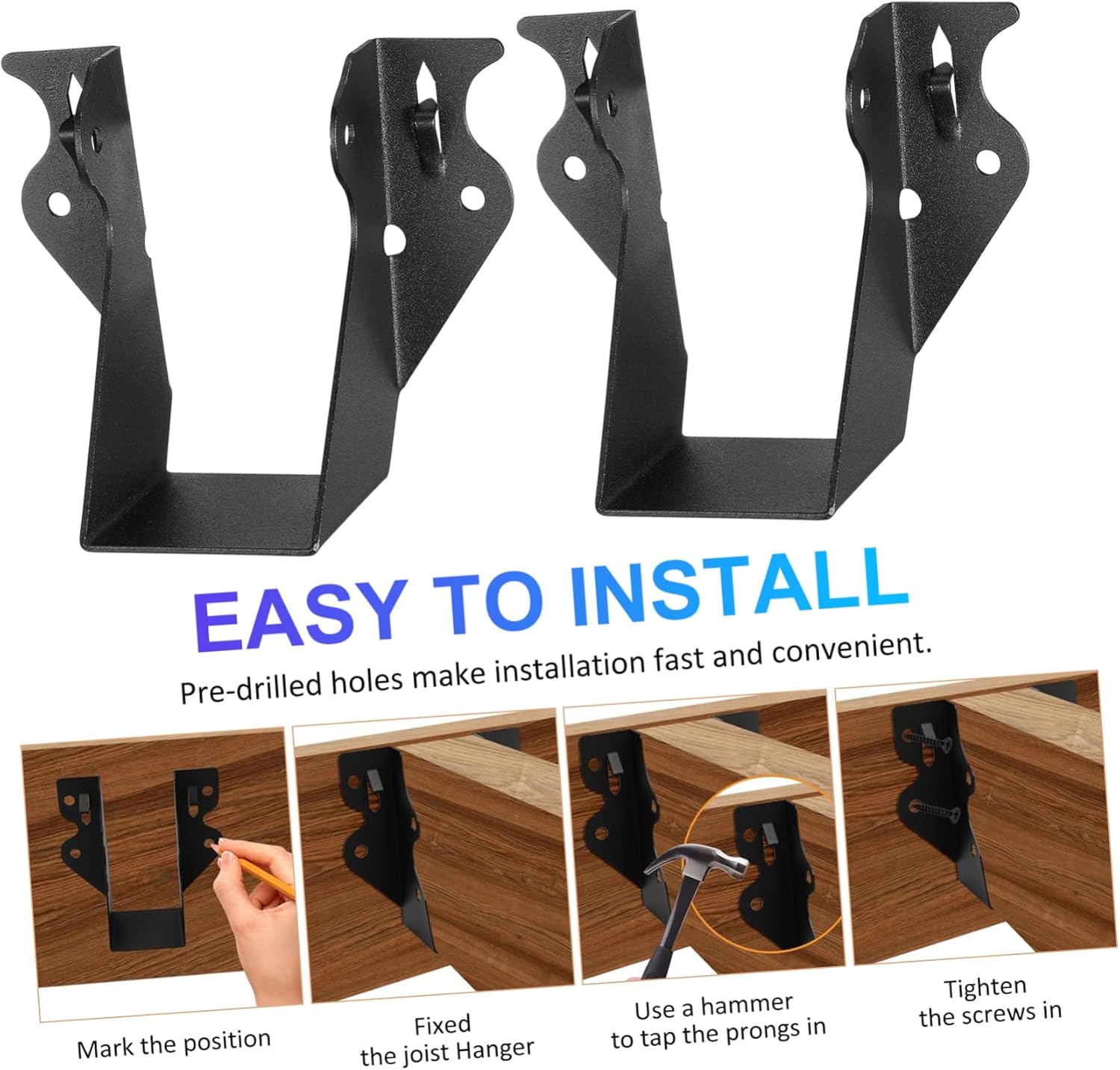 2sets Joist Hangers Sturdy Face Mount Beam Brackets for Efficient Clothing Organization Bedrooms Laundry Rooms and Hotels Joint Hangers for Coop and Porch Use 10pcs*2