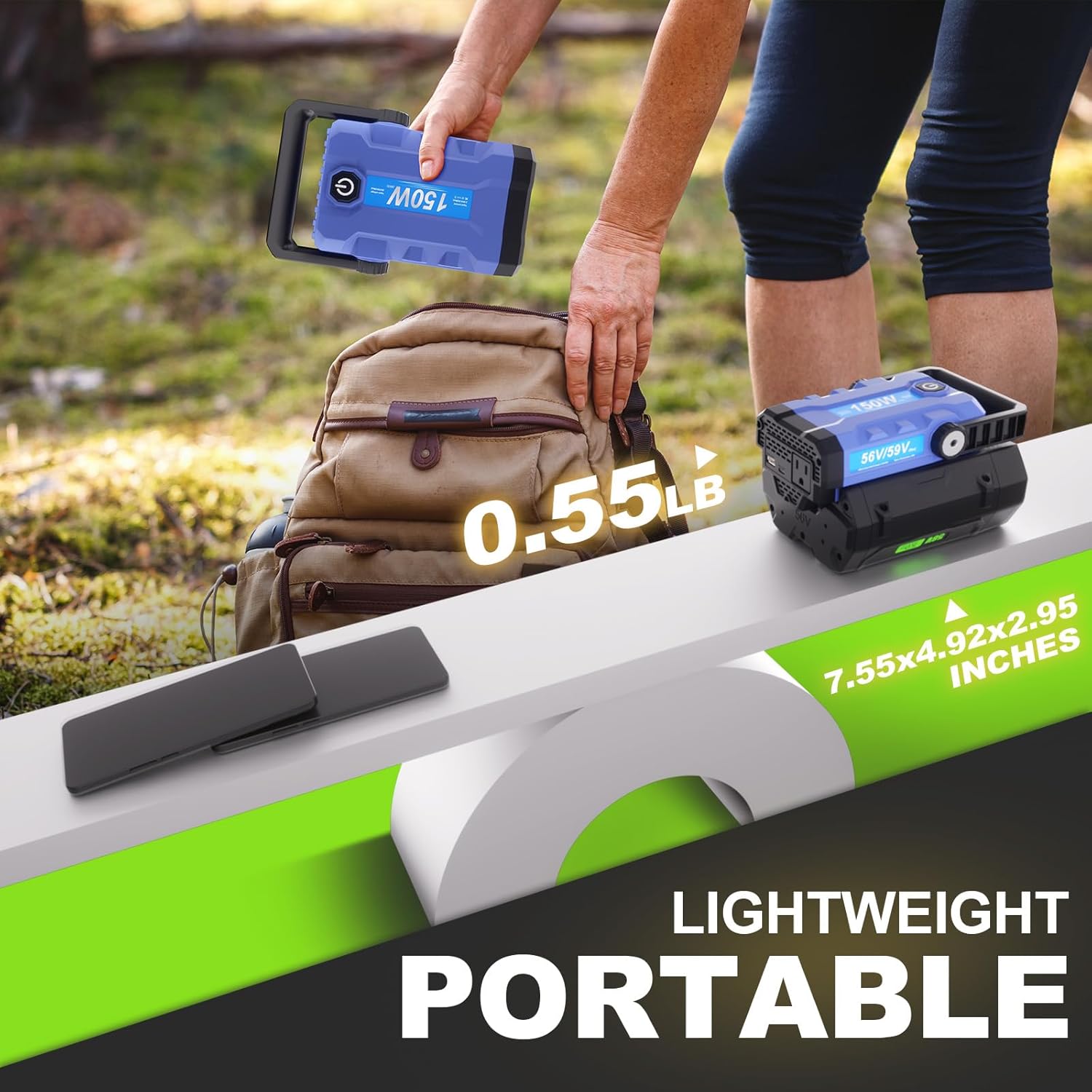 Replacement Inverter for EGO 150W Power Inverter PAD1500 PAD1800 PAD5000, Portable Power Station Compatoble with EGO 56V Indoor and Outdoor Use Battery, for Ego Power Station