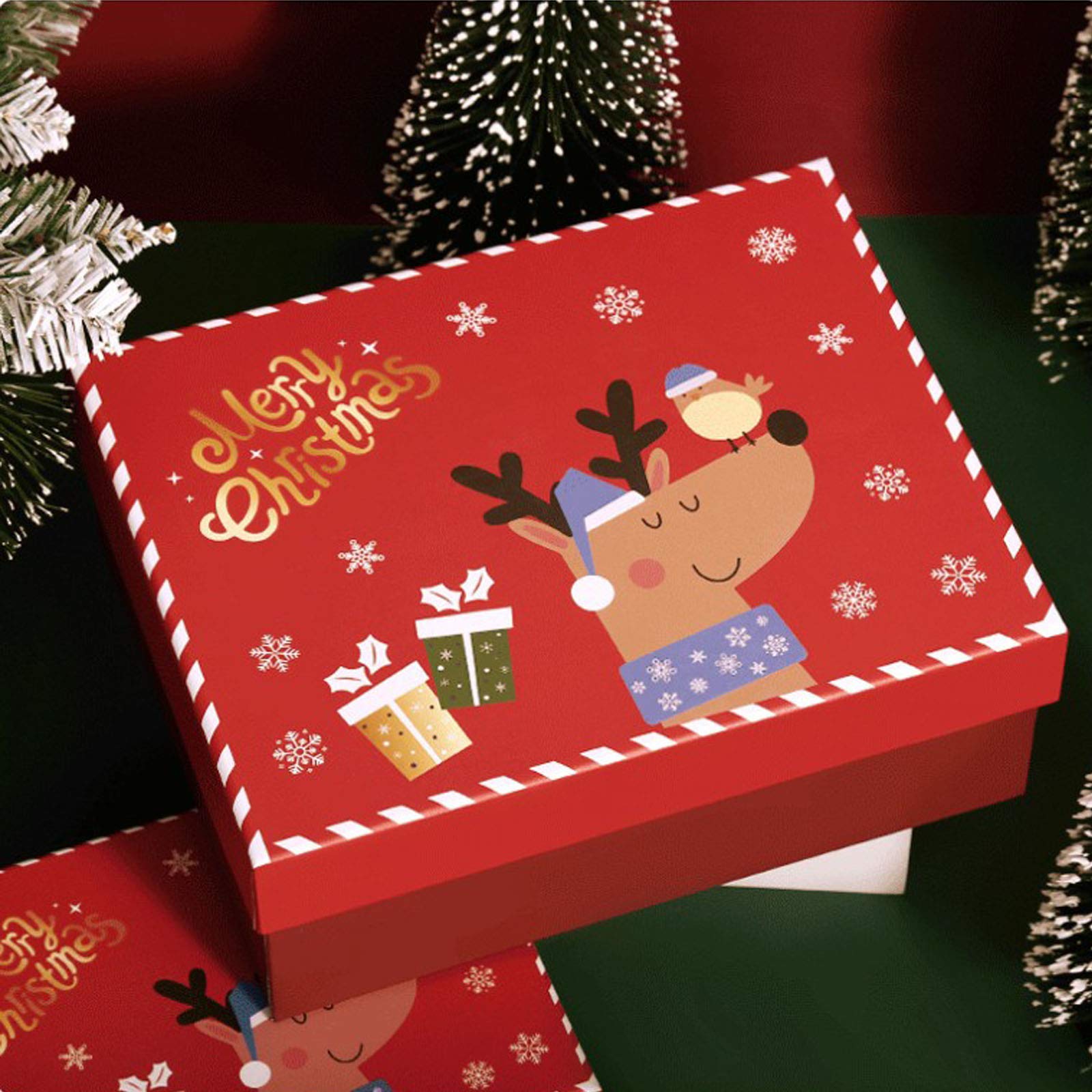 (Tres juegos) bolsas de regalo, cajas de regalo, bolsas de regalo de papel con asas, bolsas de papel navideñas, bolsas de dulces, bolsas de regalo