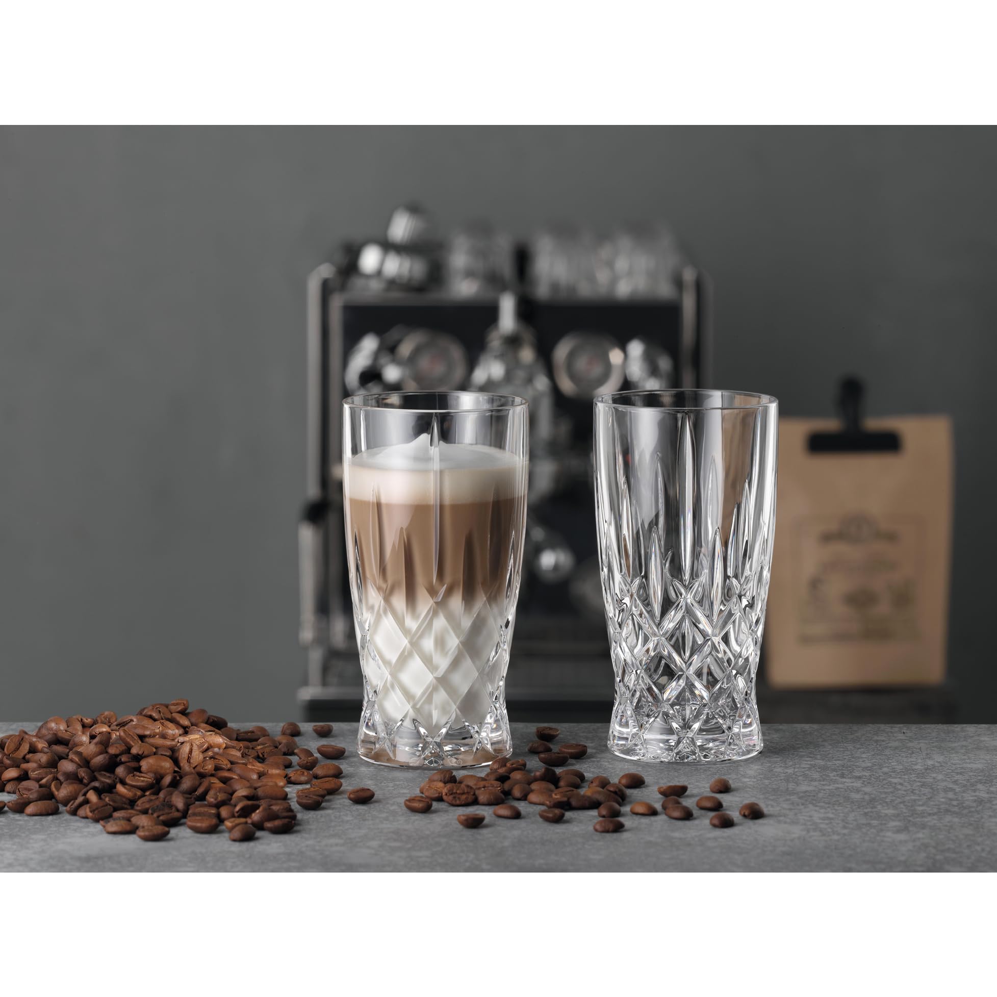 Spiegelau & Nachtmann 2-częściowy zestaw szklanek do latte macchiato, szkło kryształowe, 350 ml, Noblesse Barista, 104893