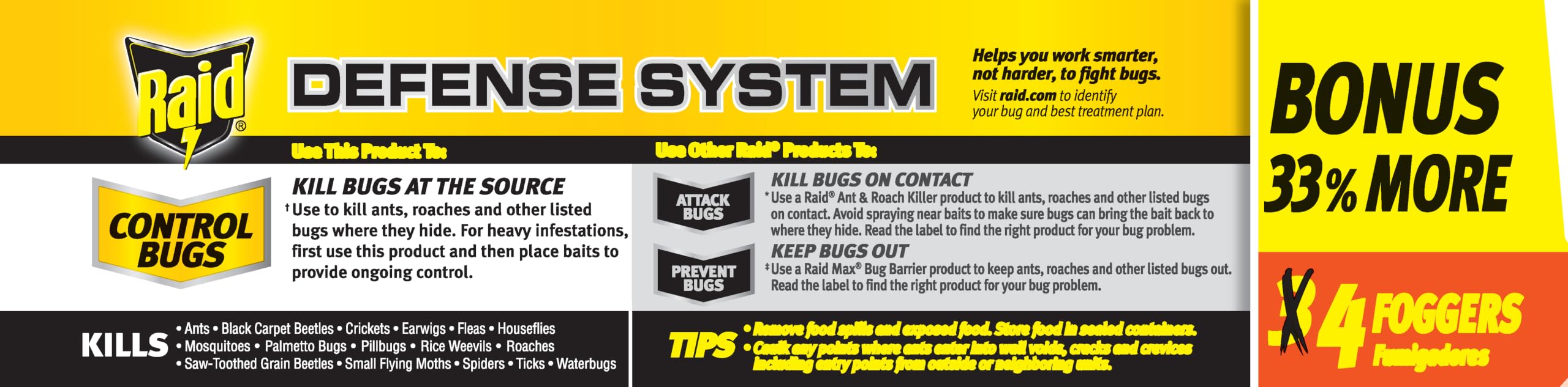 Raid Roach Fogger - Kill Roaches & Fleas -11