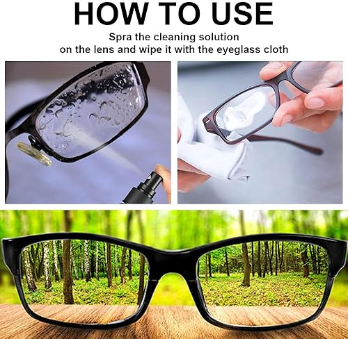 Miniatura 4 de Spray limpiador de cristales para ojos, removedor de arañazos de lentes para lentes de 3.4 fl oz, limpiador de lentes en aerosol para gafas,