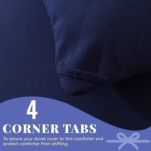 Miniatura 4 de Cosybay - Edredón con relleno alternativo y acolchado suave, para todas las estaciones, relleno de edredón con presillas en las esquinas, 102 x 90