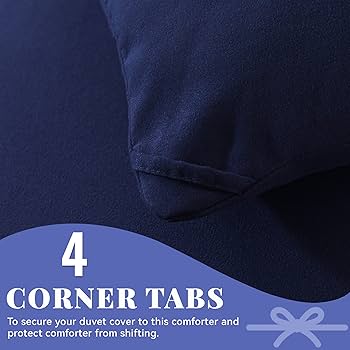 Amazon｜Cosybay 羽毛代替掛け布団 (ネイビーブルー、キング